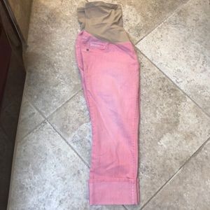 Motherhood Maternity Pink Cropped Jean